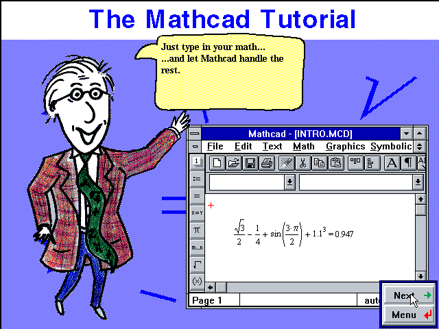 MathCAD 5.0 - Tutor